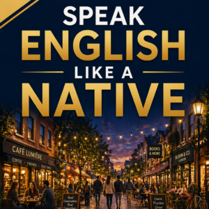 English speaking fluency book cover – Speak English Like a Native for real conversations and natural communication