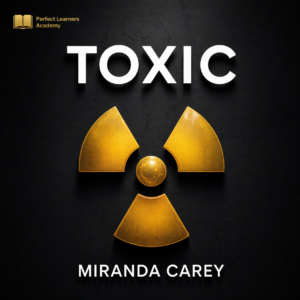 Book cover of Toxic by Miranda Carey featuring a bold yellow radiation symbol on a dark background, representing environmental and lifestyle health awareness.